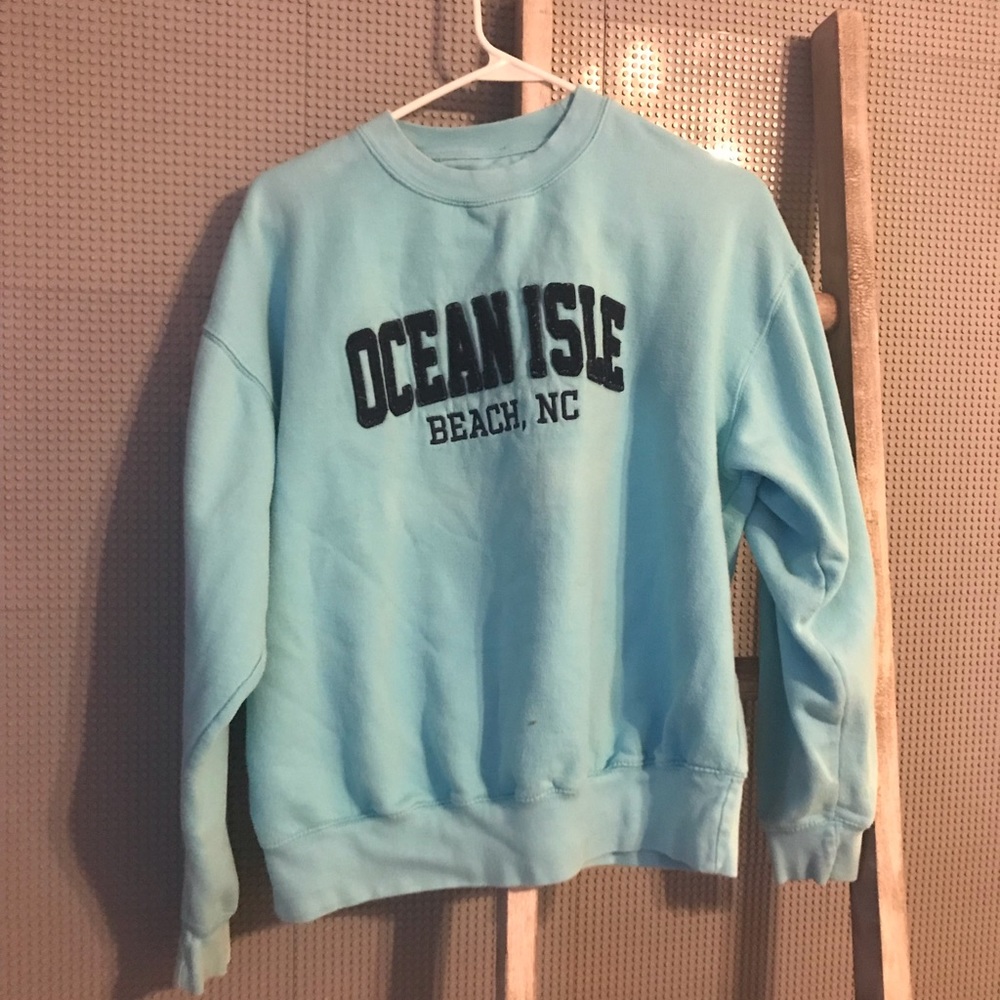 Ocean Isle Beach NC Sweatshirt in Teal Blue